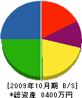 窪田組 貸借対照表 2009年10月期