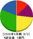 富士カッター 貸借対照表 2008年9月期
