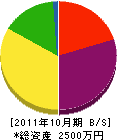ワタナベ 貸借対照表 2011年10月期
