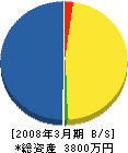 岩佐電気 貸借対照表 2008年3月期