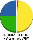松本電業社 貸借対照表 2008年12月期