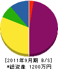 小川興業 貸借対照表 2011年9月期