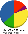 金澤内装 貸借対照表 2012年8月期