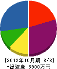吉田電気 貸借対照表 2012年10月期