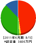 麻生・高須組 貸借対照表 2011年6月期