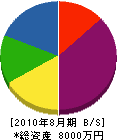 羽田建設 貸借対照表 2010年8月期
