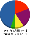 平成造園 貸借対照表 2011年6月期