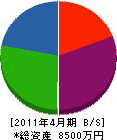 松田配管工業 貸借対照表 2011年4月期