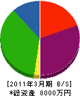 大島設備 貸借対照表 2011年3月期