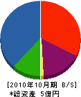 北斗理研 貸借対照表 2010年10月期