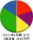 渡光工務店 貸借対照表 2011年6月期