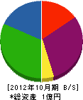 上田工業 貸借対照表 2012年10月期