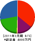 山九組 貸借対照表 2011年3月期