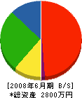 総合建設平田工務店 貸借対照表 2008年6月期