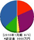 朝日産業 貸借対照表 2010年1月期