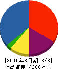 岩崎商事 貸借対照表 2010年3月期