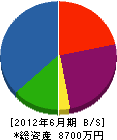 友澤設備 貸借対照表 2012年6月期