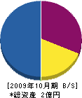 坂本組 貸借対照表 2009年10月期