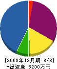 石川トータル設備 貸借対照表 2008年12月期