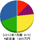 和田塗装 貸借対照表 2012年7月期