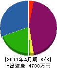 秦設備商会 貸借対照表 2011年4月期
