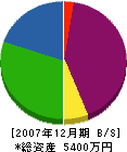 川原起業 貸借対照表 2007年12月期