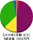 鶴見塗装店 貸借対照表 2010年3月期