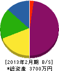 前田ボーリング 貸借対照表 2013年2月期