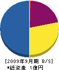山田建設 貸借対照表 2009年9月期