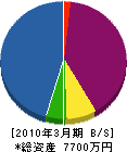 菊地商会 貸借対照表 2010年3月期