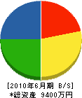 北田組 貸借対照表 2010年6月期