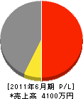 橋爪建設 損益計算書 2011年6月期