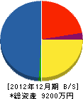 菅野組 貸借対照表 2012年12月期