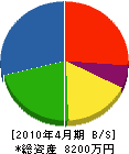 原沢組 貸借対照表 2010年4月期