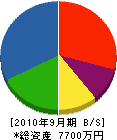 木村工務店 貸借対照表 2010年9月期