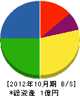 愛媛庭園 貸借対照表 2012年10月期