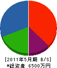 島田建設 貸借対照表 2011年5月期
