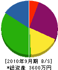 小島工業 貸借対照表 2010年9月期
