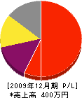 松岡塗装店 損益計算書 2009年12月期