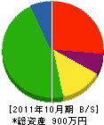 小野電気商会 貸借対照表 2011年10月期