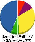 秋田建設工業 貸借対照表 2012年12月期
