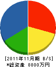 シオン 貸借対照表 2011年11月期