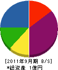 三晃電気工業所 貸借対照表 2011年9月期