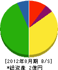 井ノ原建設 貸借対照表 2012年8月期