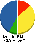秋田建設工業 貸借対照表 2012年6月期