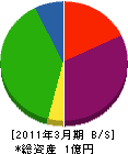 笹川組 貸借対照表 2011年3月期