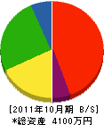彦坂組 貸借対照表 2011年10月期