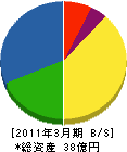 日本ユーティリティサブウェイ 貸借対照表 2011年3月期