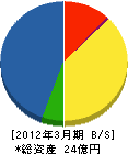 シーキューブ静岡 貸借対照表 2012年3月期