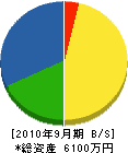 岡田電気商会 貸借対照表 2010年9月期